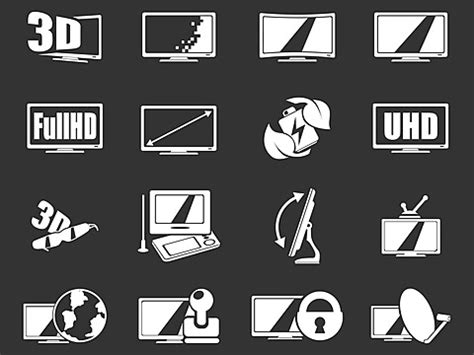 Vector Tv Features And Specifications Refresh Pictogram Internet Vector ...