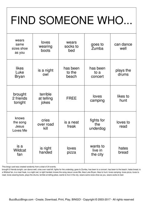 Getting to Know you! Bingo Cards to Download, Print and Customize!