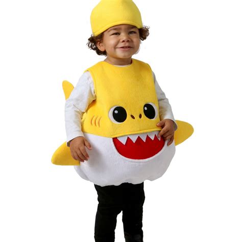 Kid's Yellow Baby Shark Feed Me Costume — Costume Super Center