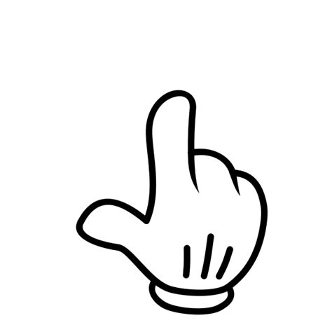 Finger pointing nog in black and white image | Free SVG