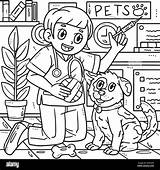 Veterinarian Coloring Pages Printable sketch template