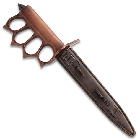 1918 US Trench Knife With Sheath High