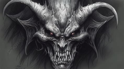 Dark Demon Skull Wallpaper Background, Demon Picture Drawing, Demon, Art Background Image And ...