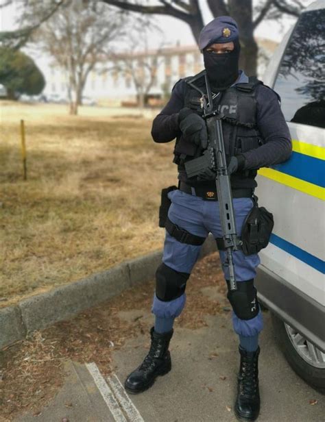 SAPS Tactical Response Team (TRT) member with a R1 (good for stopping ...