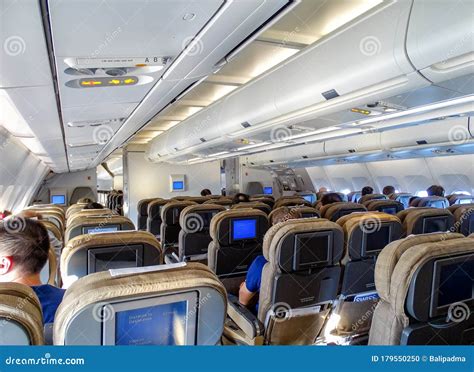 Interior View of an Airbus A340 Aircraft of the Airline Swiss ...