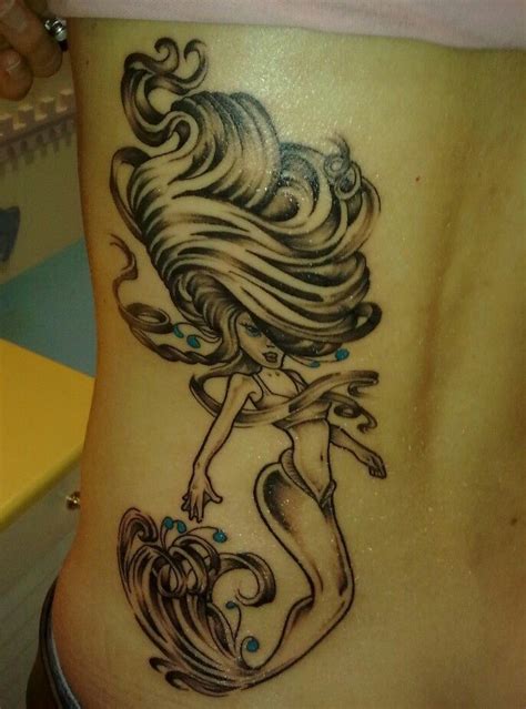 33 best Mermaid Tattoos For Women In Black And White images on Pinterest | Mermaids, Little ...