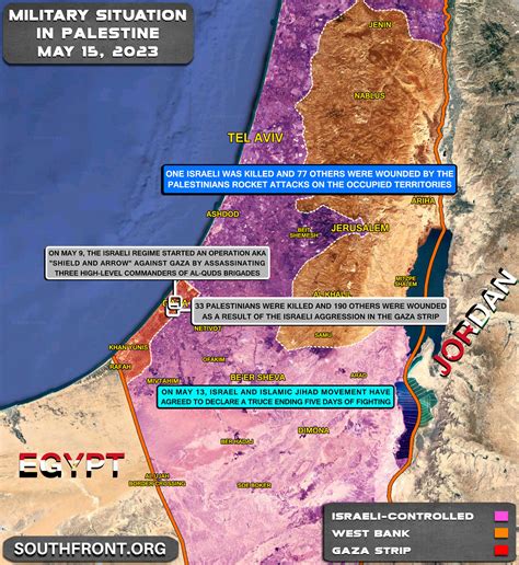 Military Situation In The Gaza Strip On May 15, 2023 (Map Update)