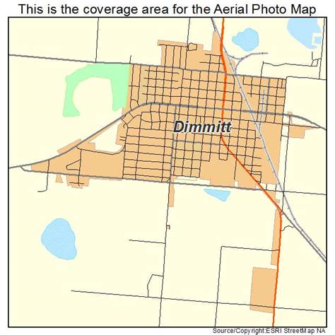 Aerial Photography Map of Dimmitt, TX Texas