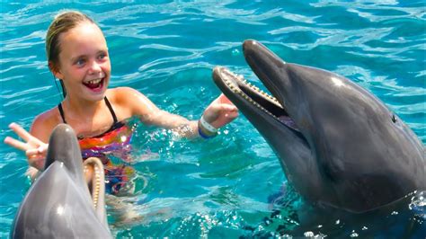 We Play with Dolphins on a Tropical Island! Kids Fun TV - YouTube