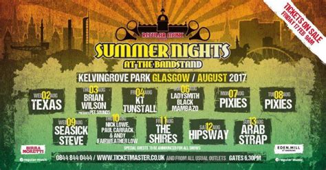 Glasgow Summer Nights is returning to Kelvingrove Bandstand this year ...