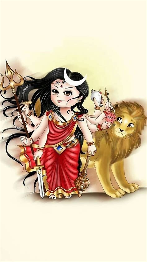 Sherawali Mata Ke, Animated, maa duga animated, goddess, HD phone wallpaper | Peakpx