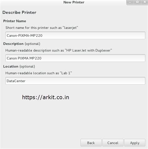 How to Add printer in Linux Adding Printer to CUPS Server Procedure - ARKIT