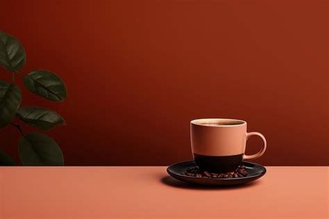 Premium AI Image | Minimalist wallpaper with a coffee