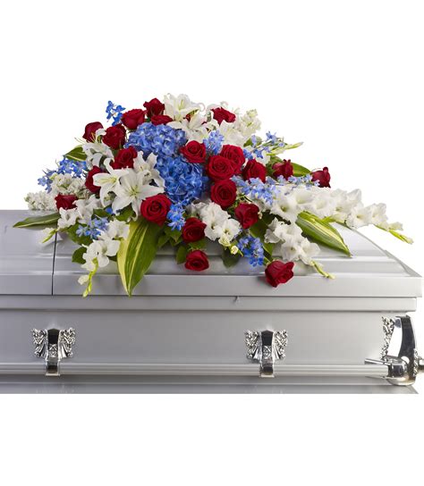 Distinguished Service Casket Spray by Teleflora in Stoneham, MA | Evergreen Florist Inc.