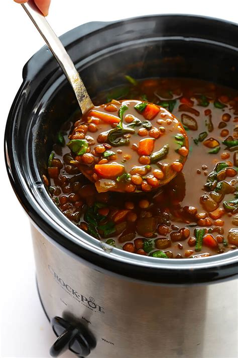 Slow Cooker Curried Lentil Soup | Gimme Some Oven