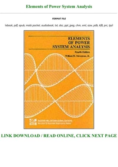 Download !PDF Elements of Power System Analysis