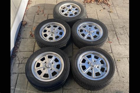 Place Bid - No Reserve Set of Five 15" 4 Lug Fuchs Porsche 914 Wheels ...