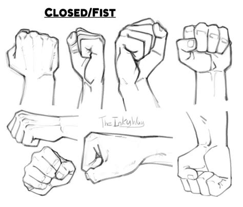 Hand References: Fists by TheInkyWay on DeviantArt in 2021 | Hand ...