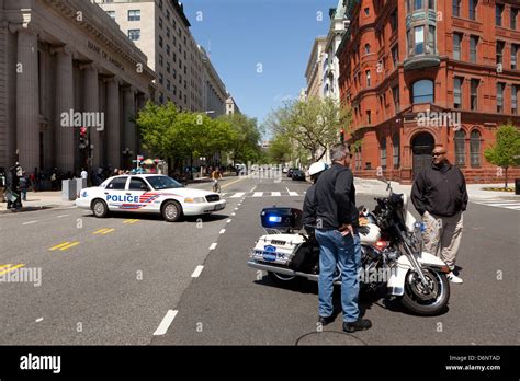 Police roadblock - Washington, DC USA Stock Photo - Alamy