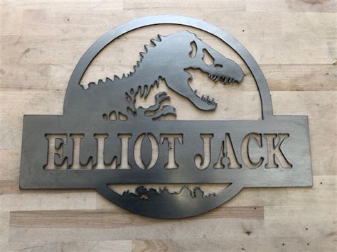 Jurassic Park Dinosaur Custom Metal Sign | Etsy