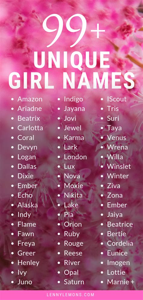 Unique girl baby names - iovsa