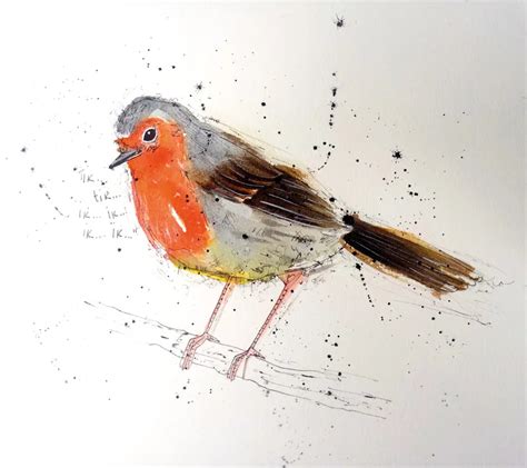 How to paint a robin in watercolour