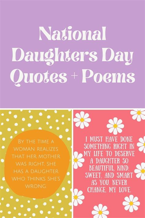 20 National Daughters Day Quotes + Poems - Darling Quote