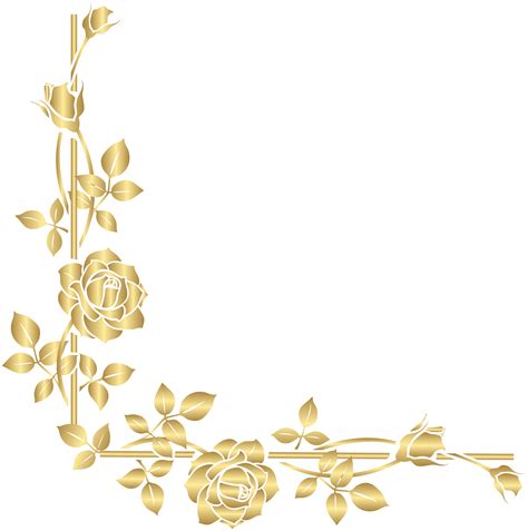 Rose Gold Corner Flower Png Pngwing | The Best Porn Website