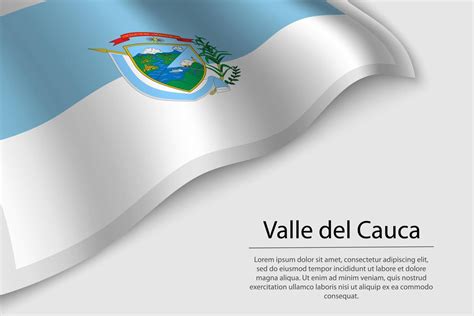 ola bandera de valle del Cauca es un región de Colombia 21798199 Vector ...