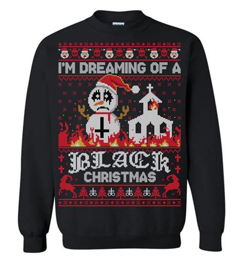 I'm Dreaming Of A Black Christmas Funny Ugly Sweater - Funny Ugly ...