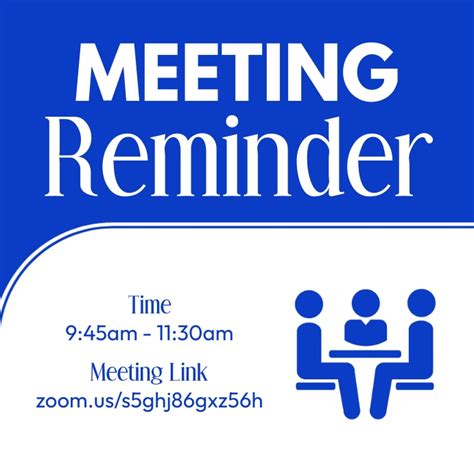 meeting reminder Template | PosterMyWall