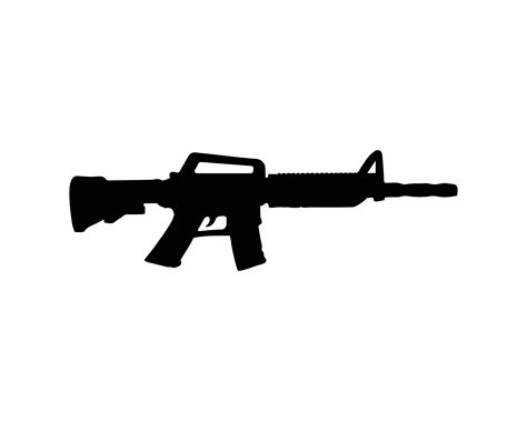 Gun silhouette vector black color 599170 Vector Art at Vecteezy