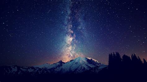 Mountain Night Sky Wallpapers - Top Free Mountain Night Sky Backgrounds ...