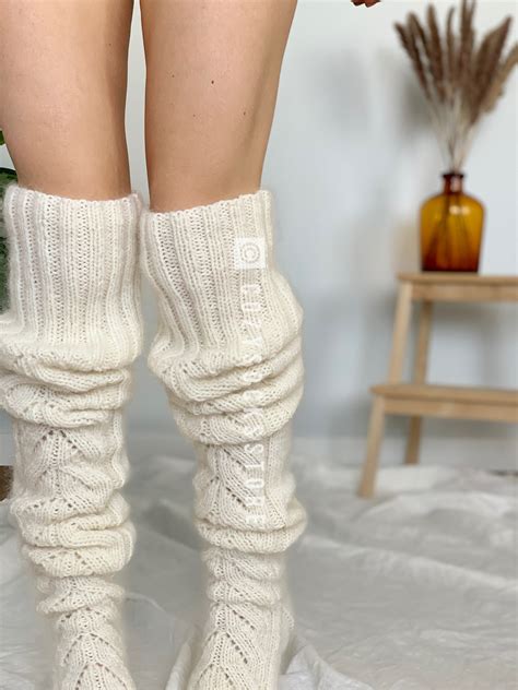 Knee High Socks Pattern Knitting Patterns for Beginners Thigh | Etsy