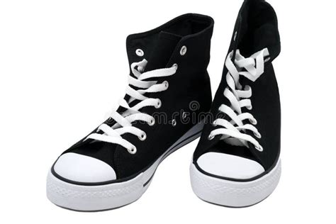 Black and white sneakers stock image. Image of canvas - 13669403