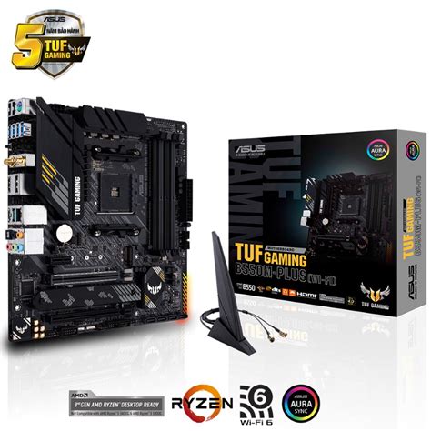 Mainboard ASUS TUF GAMING B550M-PLUS (WI-FI) (AMD B550, Socket AM4, m-ATX, 4 khe RAM DRR4)