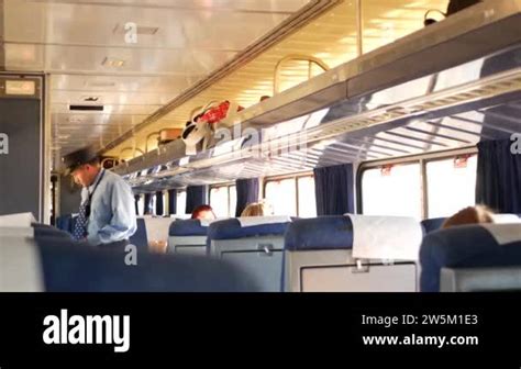 LOS ANGELES, CALIFORNIA, USA - 24 OCT 2019: Conductor in Amtrak Pacific ...