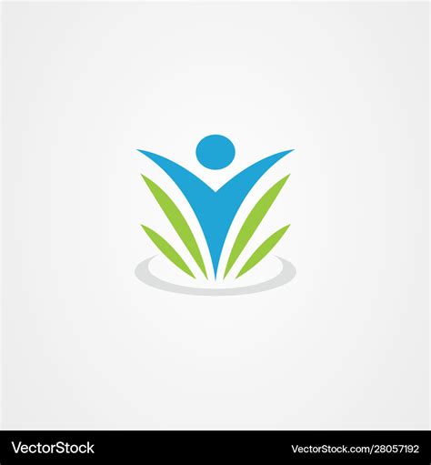 Wellness logo health icon Royalty Free Vector Image