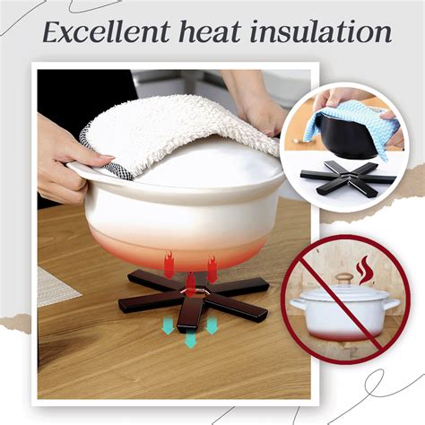 Foldable Heat Resistant Insulation Coaster Pads for Pan Pot Bowl Holder - Howelo