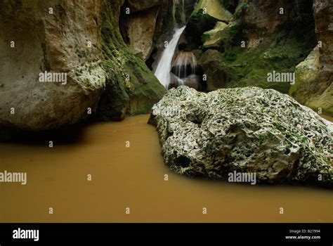 Waterfall and pond in Bassin Bleu protected area, Jacmel, Haiti Stock Photo - Alamy