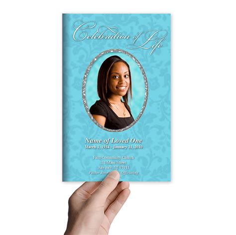 Whitney Funeral Program Template | Funeral Programs