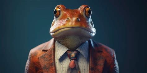 Premium Photo | A frog wearing a suit