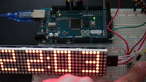 4 Digit LED Dot Matrix Clock Arduino - YouTube