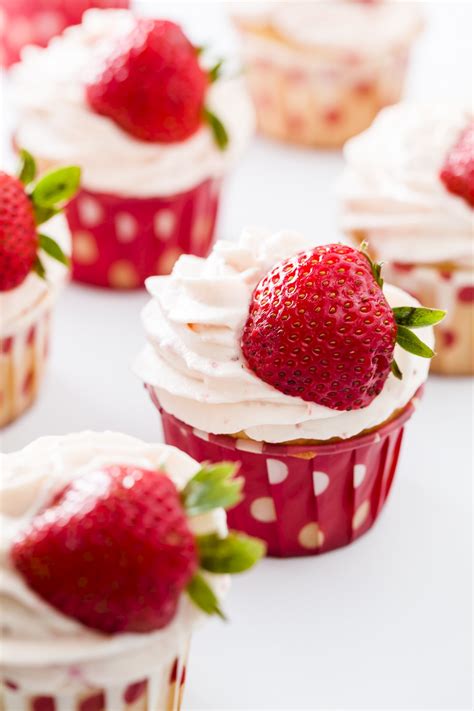 Vanilla Cupcakes with Strawberry Whipped Cream Frosting | Cupcake Project