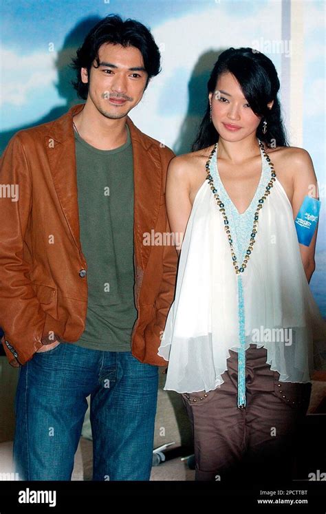 Taiwanese-Japanese actor Takeshi Kaneshiro, left, and Taiwanese actress ...