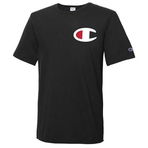 Champion Script Tee with Big C Logo (Black/Bright Red/Light Blue/Olive ...