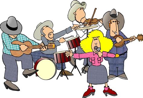 Country & western band stock illustration. Illustration of cartoon - 34911