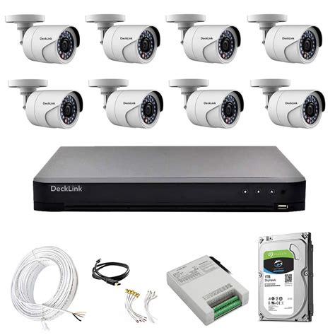 Buy DeckLink 2.4MP Cctv Camera Full Set HD 8 Bullet Outdoor Camera ...