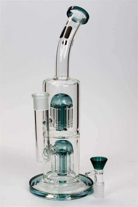 12" Infyniti dual percolator glass bubbler | Free shipp