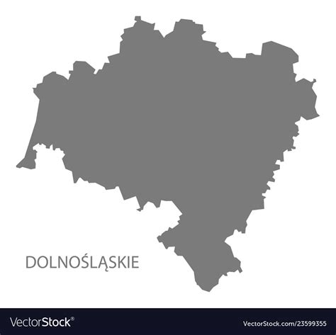 Dolnoslaskie poland map grey Royalty Free Vector Image